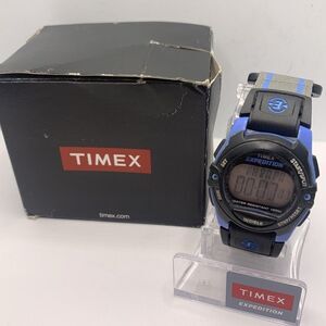 Timex Expedition T49660 Unisex Gray/Blue Nylon Digital Dial Quartz Watch ABA184